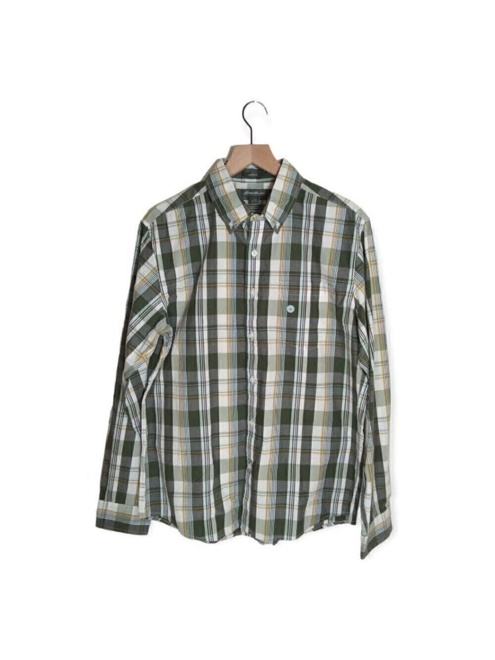 Eddie Bauer Long Sleeve Cotton Poplin Legend Wash Classic Fit Size M